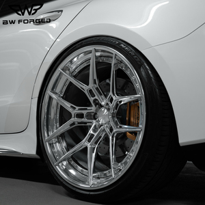 Jantes forgées BW <span class=keywords><strong>2</strong></span> pièces chromées polies 5x114.3 5x110 5x120 17 18 19 20 21 22 pouces à déport profond pour voitures BMW Audi GTR C7 C8 - Product Image 1