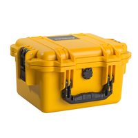 Boîte à outils portable imperméable en plastique avec intérieur en mousse, étui rigide en plastique avec poignée, très vendue