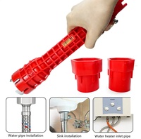 8 en 1 clés à canal ensembles d'outils outils de plomberie anti-dérapant cuisine réparation outils de plomberie évier robinet clé plomberie tuyau clé
