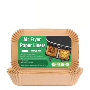 Papier sulfurisé pour <span class=keywords><strong>friteuse</strong></span> à <span class=keywords><strong>air</strong></span> 8,6*5,5 pouces, épais et anti-adhésif, spécial pour friteuses à <span class=keywords><strong>air</strong></span> doubles Gourmet, 100 pièces - Product Image 6