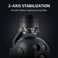 Caméra stabilisée à 2 axes S070TA avec triple objectif, 252g, légère, zoom 7x, charge utile pour drone, pour inspection extérieure et de lignes électriques