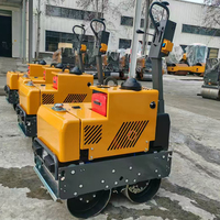 550kg Handheld Double Drum Road Roller Vibro Sand Compactor in India Walk Bhind Roller