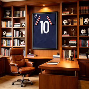Hinged <strong>Shadow</strong> <strong>Box</strong> Jersey <strong>Frame</strong> with Swinging Access Door for Easy Autographed Shirt Replacement in Sports Bars and Fan Caves - Product Image 5
