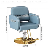 Fauteuil de coiffure professionnel MOOLIN, réglable hydrauliquement, robuste, ergonomique, pour salon de beauté et équipement de coiffure