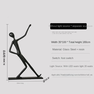 Luci Creative a nuvola grandi ornamenti FRP di lusso Hotel reparto vendite pavimento-materiale in resina scultura umanoide - Product Image 6