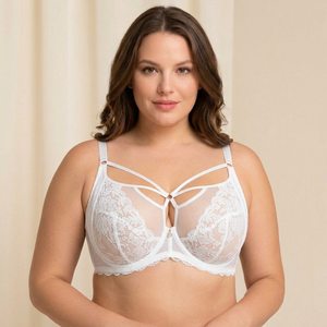 Soutien-gorge en dentelle sexy et élégant pour femme avec détail nœud et structure à armatures robustes - Product Image 2
