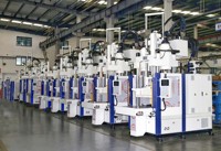 Machine de moulage par injection verticale hybride standard de 85 tonnes avec plateau large, équipement de moulage plastique