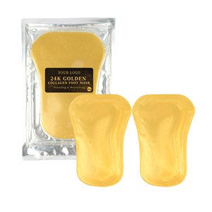 Gold Pedicure Set Gold 24K Luxury Pedicure Collagen <strong>Moisturizing</strong> Nourishing Organic Perforated Toe Tips Collagen <strong>Socks</strong> - Product Image 2
