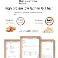Friandises pour chats : Grains de poulet lyophilisés, Poitrine de poulet, Œufs de caille jaunes, Petits poissons séchés – Aliment nutritif pour l'engraissement et la santé des poils et des branchies