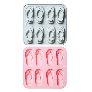 Moldes de Silicona Antiadherentes para Pasteles con Diseño de Flip-Flops, Reutilizables, de Grado Alimenticio, Lindos Moldes Magnéticos de Silicona para Chocolate, Dulces y Hielo - Product Image 1