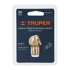 Truper 6-Pack digitale elettrico gonfiatore pneumatici 1/4 'npt Macho scatola di imballaggio con pressione dell'aria 150psi - Product Image 2