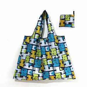 Custom Flower <b>Print</b> Reusable Washable Tote Bag Portable Oxford Foldable Grocery Shopping Bags - Product Image 4