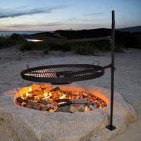 Kingjoy-Parrillas de barbacoa portátiles de altura ajustable para jardín