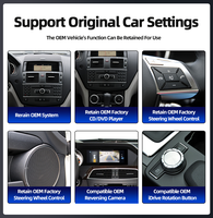 Écran IPS 10,25/12,3 pouces, Android Auto, CarPlay, DSP, GPS, lecteur multimédia, prise en charge MP3 pour Mercedes-Benz Classe C W204