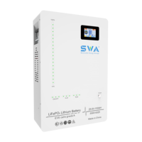 Batterie au lithium LiFePO4 25,6 V 100 Ah, pack de batteries murales pour stockage d'énergie solaire, BMS intelligent, Bluetooth, protection IP52, durée de vie de 6000 cycles