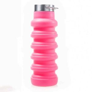 Botella de Agua Plegable de Silicona, Naranja, Verde Azulado, Taza de Viaje Portátil, Tapa de Rosca, Uso en Exteriores y Campamentos, Diseño Moderno Unisex - Product Image 3