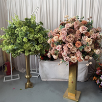 Nouvelles ventes chaudes : Boule de fleurs artificielle verte de 80 cm pour la décoration de centre de table de mariage