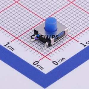 TS-1047A-A4B3-D2 Tactile Switch SMD,6.2x6.3mm Switch Single Pole Single Throw Round Button Vertical Mount 6.2mm - Product Image 1