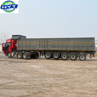 Semi-remorque benne basculante robuste 5 essieux, auto-déchargeante, en acier haute résistance, capacité maximale de 80 tonnes, suspension mécanique pour