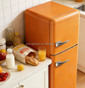 Refrigerador Compacto de 2 Puertas de 169L, Colorido, Estilo <span class=keywords><strong>Vintage</strong></span>, para Apartamentos Tipo Estudio - Product Image 3