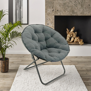 Chiếc đĩa ghế độc đáo Chaise phòng chờ ghế đồ nội thất hiện đại thép không gỉ khung phong cách gấp mặt trăng ghế - Product Image 2