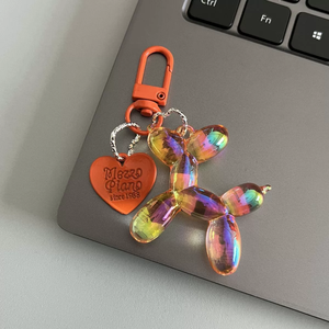 2025 eğilim kore takı kolye şeffaf lazer balon yavru anahtarlık renk kalp <span class=keywords><strong>Charms</strong></span> yaratıcı köpek akrilik anahtarlık - Product Image 6