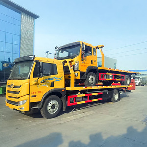 Camions de dépannage FAW Jiefang 10 tonnes avec <span class=keywords><strong>plateau</strong></span> inclinable, plateforme plate et remorqueur de véhicules à levage par dessous - Product Image 1