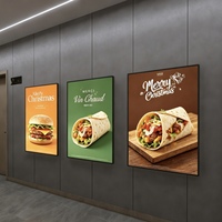 Boîte à lumière publicitaire LED A1 A2 A3 A4, cadre LED à clipser, boîte à lumière pour menu de restaurant, boîte à lumière en verre trempé, affiche publicitaire