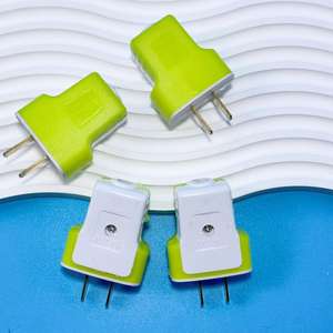 Enchufe Fijo de Dos Puntas 1025, Nuevo Estilo, Conector de Alimentación de Dos Puntas, Enchufe Plano, Tipo T Verde, 16A, Recubierto de Goma, Resistente a Caídas - Product Image 2