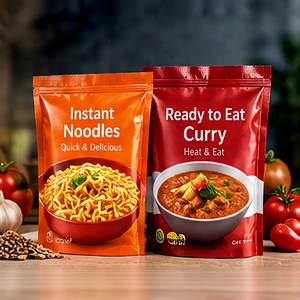 Resealable Zipper Top Stand Up <b>Pouch</b> Food Grade Plastic Food Packaging Bag with Printed Design - Product Image 1
