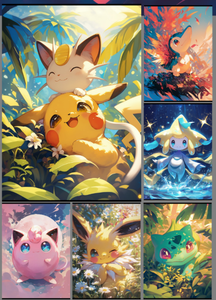 YZ Live Broadcast Room Offres Spéciales Pokemoned Blind Box le monde des Pokémoned Papier de couleur Cartes vintage Aimant Collectibles - Product Image 5