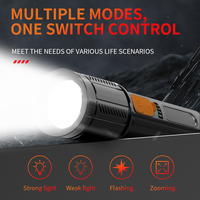 Lampe torche rechargeable haute puissance, lampe torche COB d'urgence à longue portée, lampe torche la plus puissante avec corps de lampe en ABS