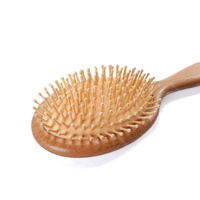 Brosse à cheveux professionnelle en bois de hêtre avec coussin d'air, démêlante et massante, pour salon, OEM ODM