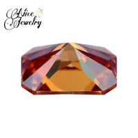 Magnifique bijou en moissanite synthétique rouge grenat, rectangulaire, chanfreiné, taille émeraude, cabochon, pierre lâche