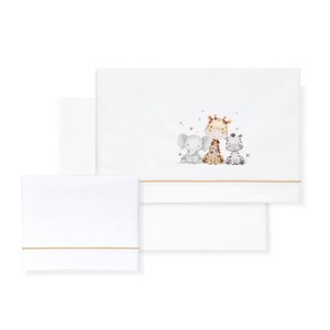Jirafa Elefante modello allattante biancheria da letto per carrozzina 3 pz lettino elastico in fibra di seta tessuto indossabile biancheria da letto per bambini - Product Image 1