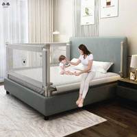 Barrière de lit pour enfant certifiée CE, pliable et portable, avec cadre métallique et tissu Oxford, hauteur réglable, barrière de sécurité pour tout-petit, garde-lit OEM