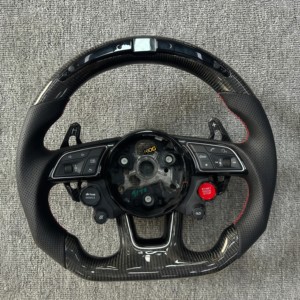 Volant personnalisé en fibre de carbone forgée <span class=keywords><strong>blanche</strong></span> pour <span class=keywords><strong>Audi</strong></span> B9 A3 A4 A5 S4 RS5 S3 S4 S5 A6 A7 A8 Q5 Q7 Q8 <span class=keywords><strong>TT</strong></span> R8 S6 RS6 RS7 B8 - Product Image 3