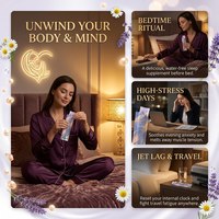 OEM ODM Bâtonnets de gelée de glycinate de magnésium, L-thréonate et citrate pour un sommeil profond, une relaxation musculaire et un soulagement du stress