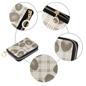 Hawaiian Opihi Shell Print <b>RFID</b> Blocking Short Pouch Custom Print Women Leather Card Holder Zipper Purse Clutch Women <b>Wallet</b> - Product Image 3