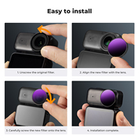 Kit de filtres K&F CONCEPT ND CPL compatible avec DJI Osmo Nano ND8/ND16/ND32/ND64/CPL, lot de 4 filtres, verre optique HD