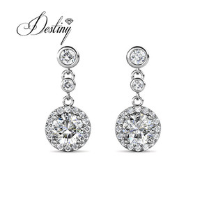 Pendientes colgantes Vintage <span class=keywords><strong>Halo</strong></span> Sud Daisini adornados con cristales Swarovski accesorio de joyería de alta calidad para mujer - Product Image 5