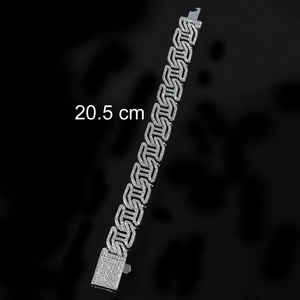 Box Buckle <b>Chain</b> <b>Cuban</b> Bracelet, Hipster Personality Exaggerated Bracelet Hand Jewelry Tanjing Fashion Lijing Necklace - Product Image 4