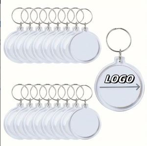 Llavero Redondo de Acrílico Transparente X48-1 para Fotos de Anime y Dibujos Animados, con Inserto para Imprimir con Serigrafía, Llavero con Broche - Product Image 1
