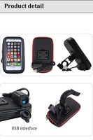 Rétroviseur 2 en 1 5V2.1A Chargeur étanche pour téléphone Support USB pour téléphone de moto