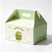 Boîte à emporter en carton mat laminé avec logo personnalisé, pour sushi, bento, biscuits, beignets, pâtisserie, avec fenêtre transparente