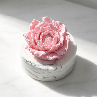 Diffuseur de parfum d'ambiance en céramique et porcelaine en forme de fleur, désodorisant en plâtre aromatique, diffuseur à bâtonnets d'huiles essentielles avec boîte cadeau blanche