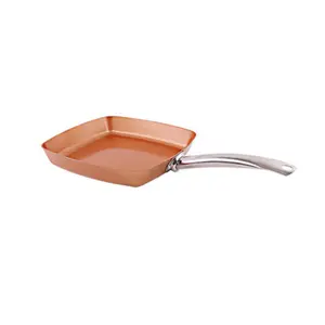 Frigideira Panelas De Cobre Frigideira De Indução Cerâmica Antiaderente Cozinhar Forno & Máquina de lavar louça Safe Square Kitchen Pot