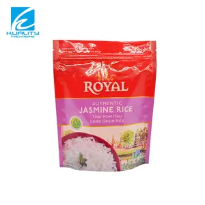 Recycled Reusable 1kg Rice Packaging Bag Stand Up Grain Flour Zipper Bags With Custom Design