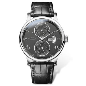 Reloj mecánico BORMAN de gama alta para hombre, reloj de pulsera automático con esfera de 24 horas, banda de cuero resistente al agua, pedido mínimo, 1 pieza - Product Image 4