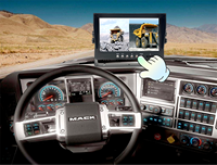 2CH HD720P Cámara de aparcamiento para coche Ayuda de marcha atrás Coche Monitor de 9 pulgadas Sistema de seguridad para autobús Camión Remolque